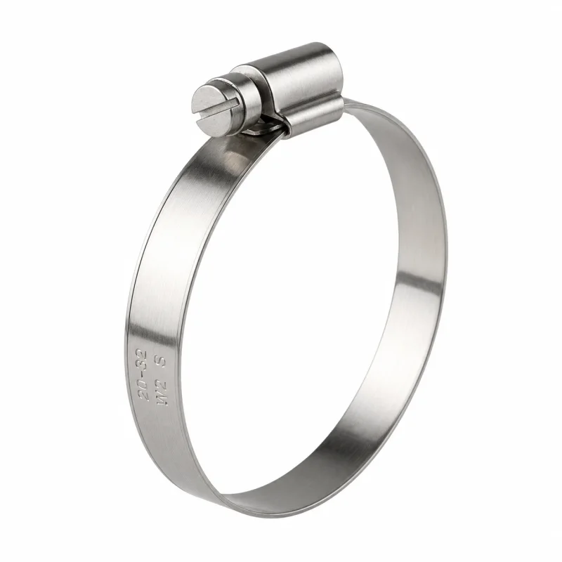 Schlauchschelle 12 mm W2 mit Schneckengewinde aus Edelstahlband nach DIN 3017