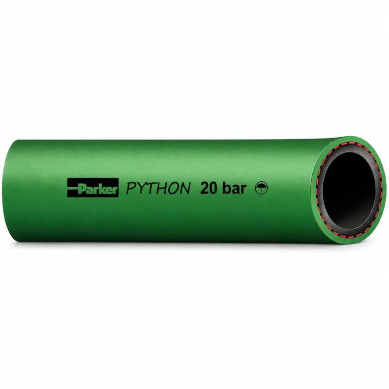 Grüner EPDM Wasserschlauch PYTHON 20 bar für Heißwasser und Industrie