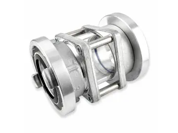 Schauglas mit Storz-Kupplungen aus Aluminium – 3" & 4", bis 16 bar