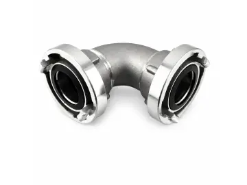 Aluminium Rohrbogen 90° mit Storz-Kupplungen – Schlauchkrümmer A, B, C