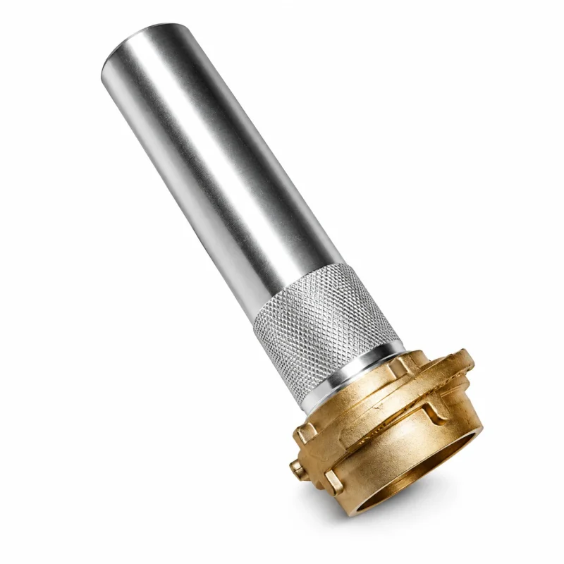 Aluminium Zapfrohr 38 mm mit vormontierter VK 50 Tankwagenkupplung aus Messing