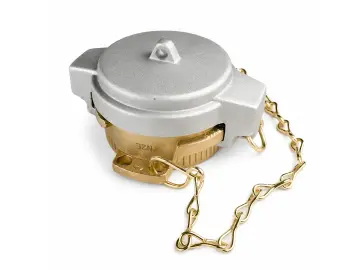 Füllverschluss 2 Zoll mit Aluminiumkappe & Messingkette für Heizöl