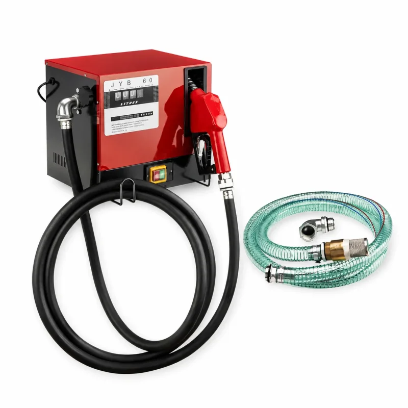 Dieseltankstation AC60 mit 230 Volt Dieselpumpe, mechanischem Zählwerk, Schlauch und Automatik-Zapfpistole