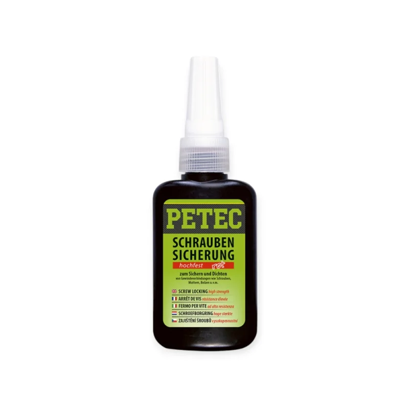 PETEC Schraubensicherung hochfest rot 50 g Flasche