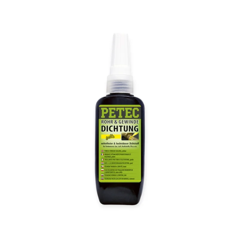 PETEC Rohr und Gewindedichtung gelb hochfest 50 g Flasche