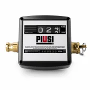 PIUSI K33 mechanischer Literzähler mit 1 Zoll VT und MK Kamlokkupplungen aus Messing für Diesel, Heizöl und Schmierstoffe
