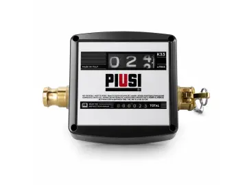 PIUSI K33 Literzähler mechanisch mit 1" Kamlokkupplung VT x MK Messing für Diesel und Heizöl