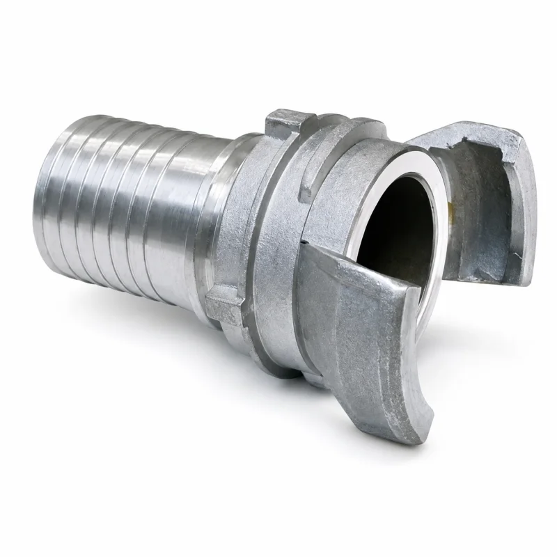 Guillemin Kupplung aus Aluminium mit gerilltem Schlauchstutzen, Sicherungsbund, Verriegelung und NBR-Dichtung für Industrie-, Tankwagen- und Landwirtschaftsanwendungen
