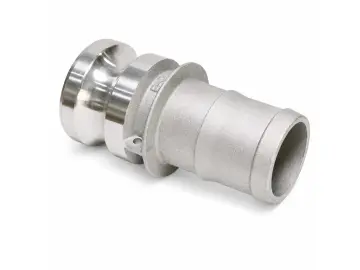 Kamlok Vaterteil Typ E mit Schlauchtülle – Aluminium
