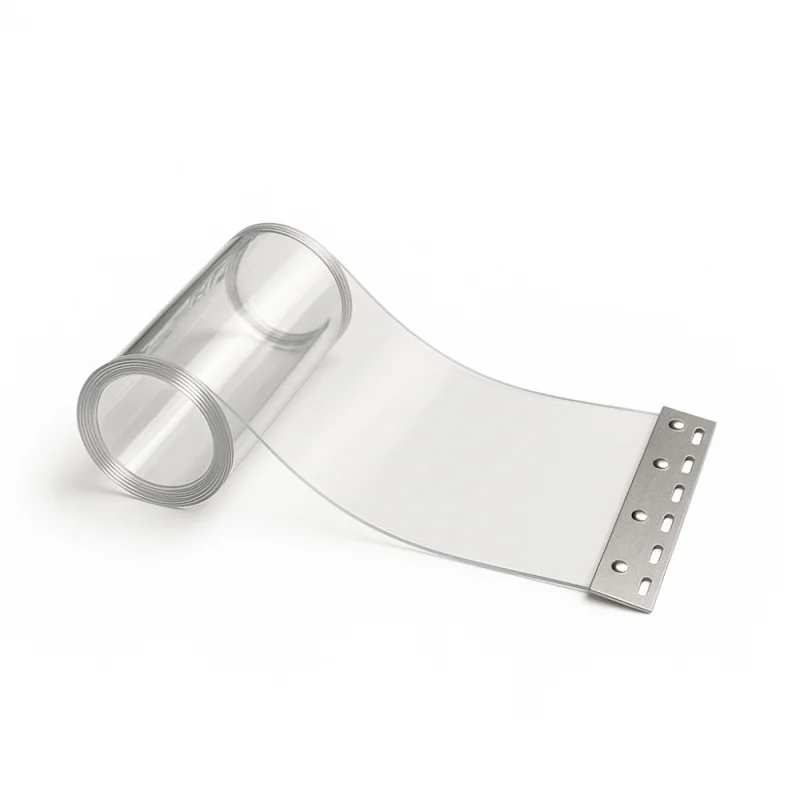 PVC Ersatzstreifen 300x3 mm helltransparent montagebereit mit Edelstahl Pendelplatte