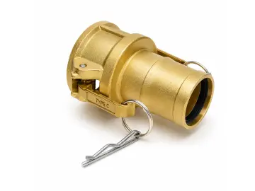 Kamlok Mutterteil Typ C mit Schlauchtülle aus Messing – NBR-Dichtung – A-A-59326