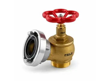 Storz-Hydrantenventil aus Messing 2" AG mit Alu-C-Kupplung