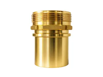 Schlauchstutzen glatt AG 2" Vaterteil messing red. auf 38mm