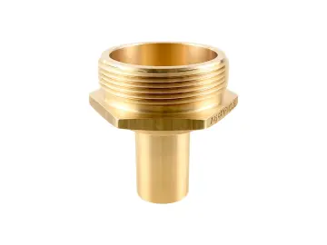 Schlauchstutzen glatt AG 2" Vaterteil messing red. auf 25mm