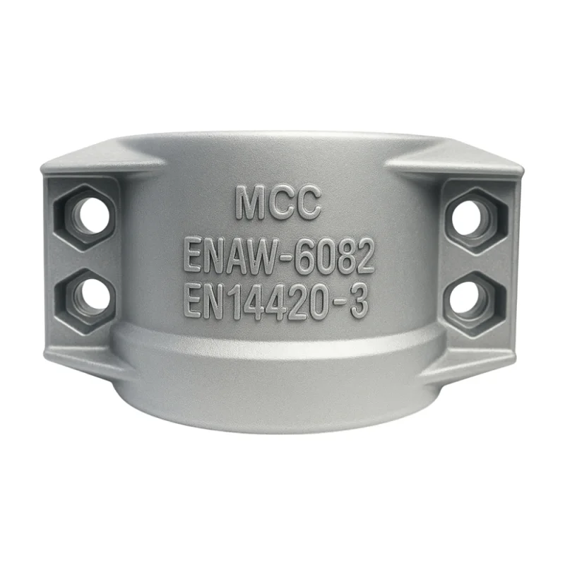 Klemmschale Aluminium 41-43 mm Spannbereich für Schlauch 32x5 mm nach EN 14420-3