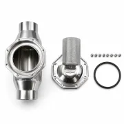 Inline Edelstahl Vorfilter 2 Zoll Innengewinde mit Feinsieb für Heizöl und Dieselanlagen