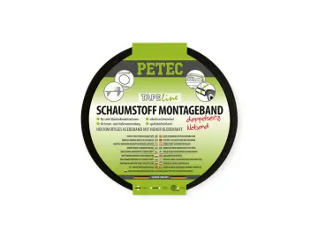 PETEC Schaumstoff-Montageband schwarz 10m