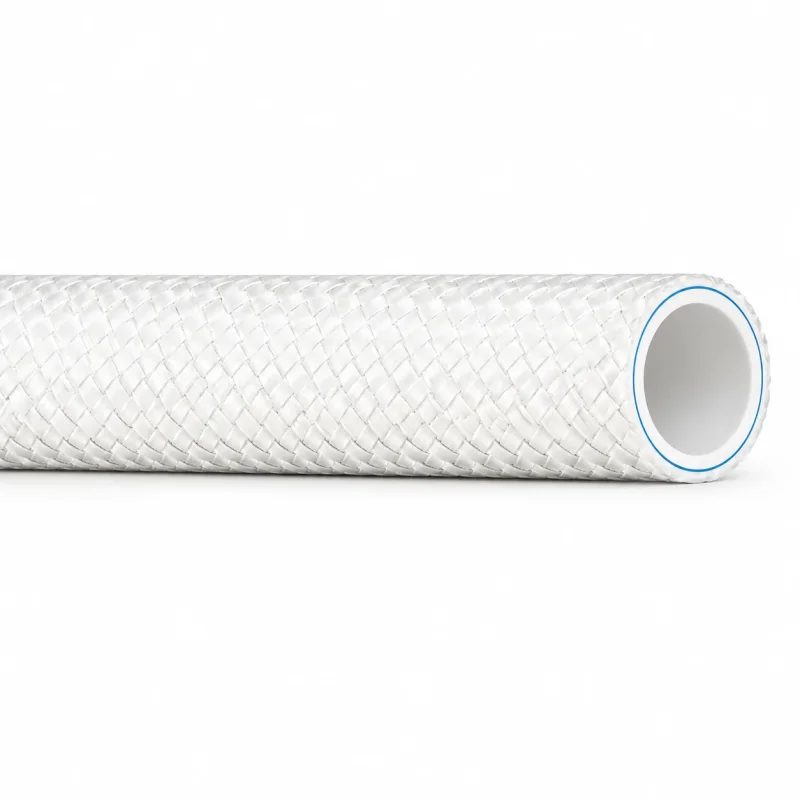 Industrie-Wasserschlauch mit Glasfaserummantelung für Kühlwasser und Hochtemperaturbereiche bis +550 °C