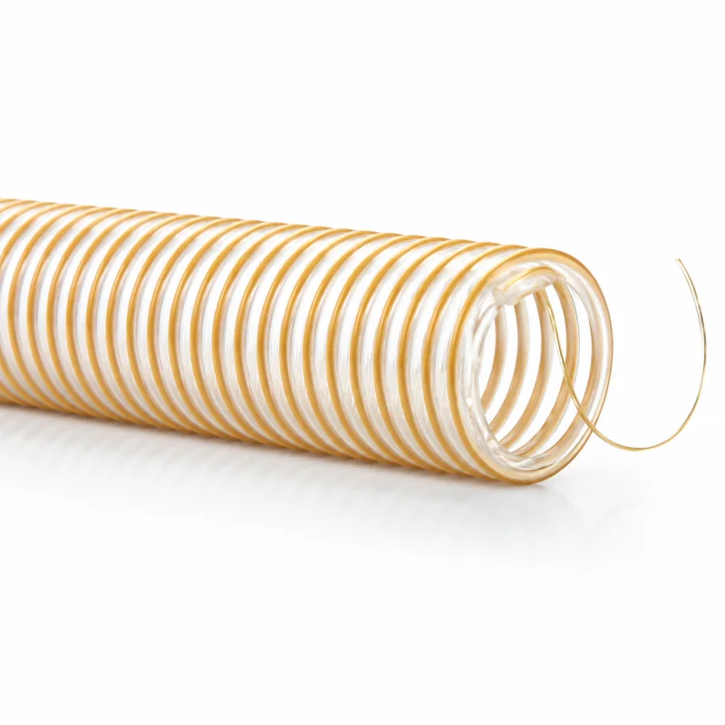 Transparenter NORPLAST PVC 384 SCIROPPO AS Lebensmittel Saug- und Druckschlauch mit Spirale