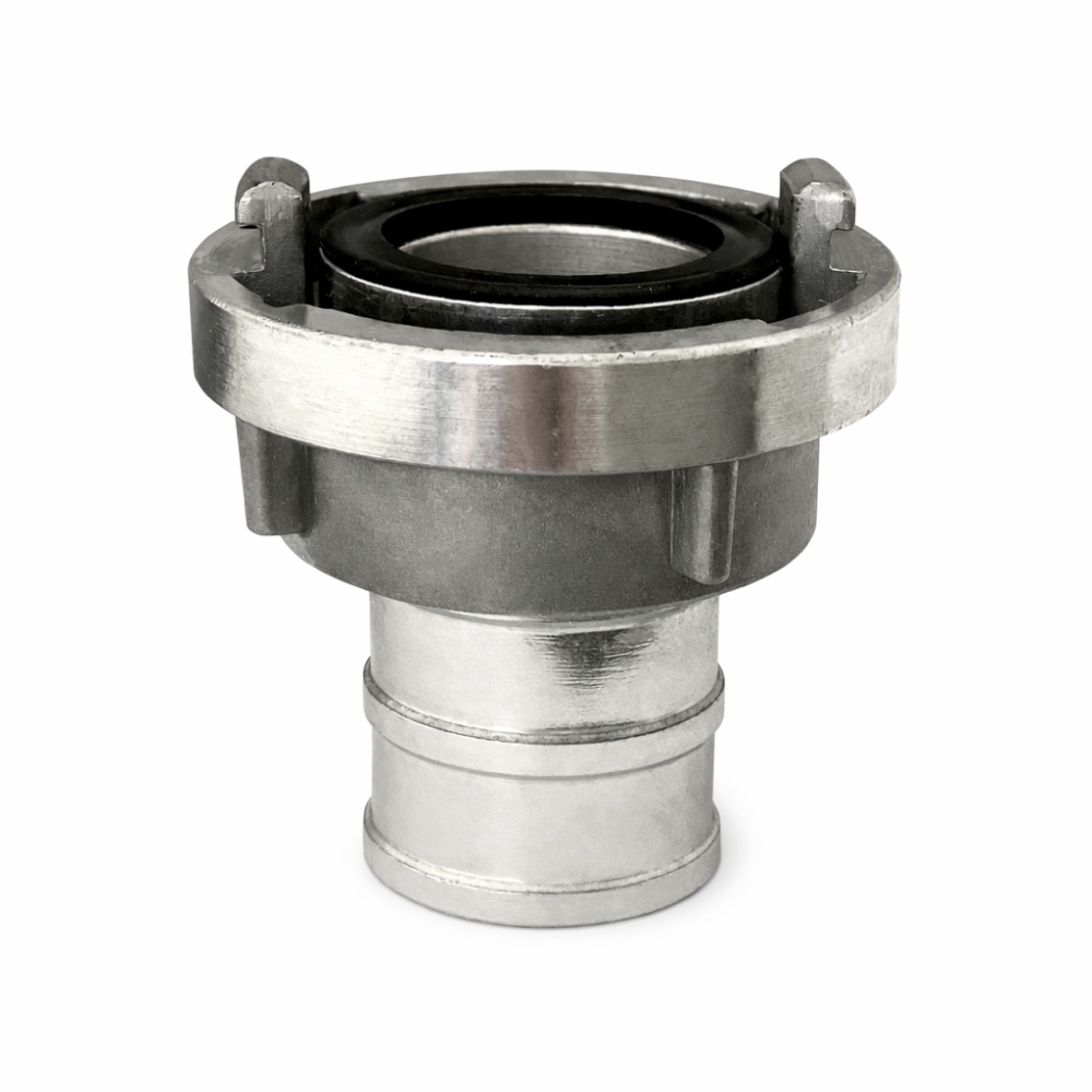 Bild 1 von Storzkupplung Aluminium mit langem Stutzen und NBR-Dichtung – Industrieausführung  / (Größe) DN65 / 81 mm / DN32 Stutzen