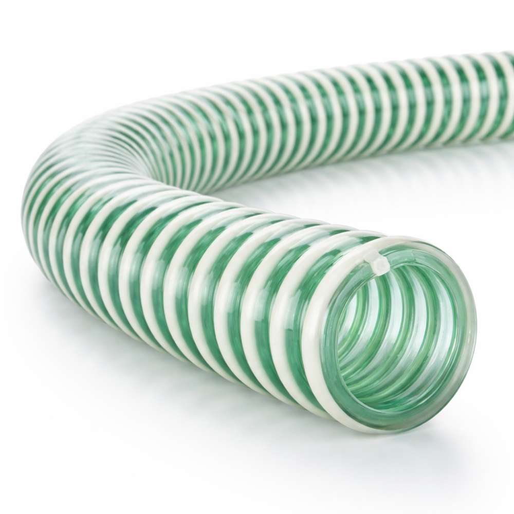 Bild 1 von PVC Saugschlauch COSMO® 4400 – grün transparent mit Hart-PVC-Spirale  / (Größe:) 60 x 69 mm