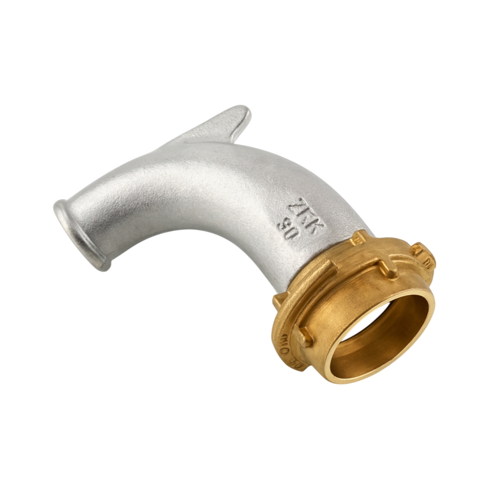 Bild 1 von Zapfrohr ZRK-30 Aluminium 90° Füllrohr mit TW-Kupplung VK 50 Messing 2"