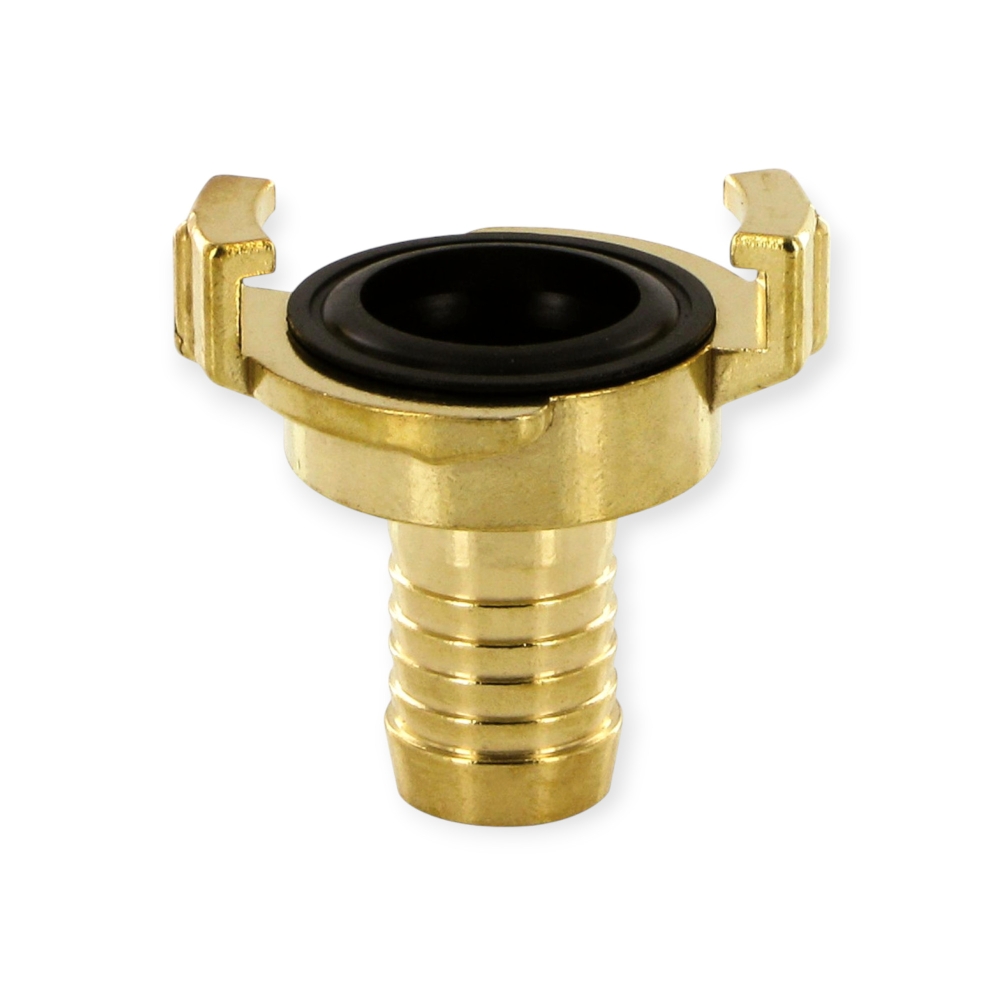 Bild 1 von Wasserschlaucharmatur mit Stutzen und NBR-Dichtung – Messing, 10 bar  / (Klauenweite x Stutzen) 40 x 32 mm