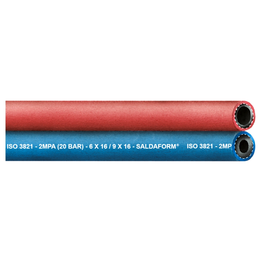 Bild 1 von Acetylen und Sauerstoff Autogen-Schweissanwendungen ZWILLINGSSCHLAUCH  / (Schlauchgröße: Innen x Aussen) 9/9 x 16 mm