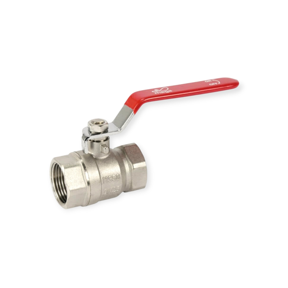 Bild 1 von Profec Kugelhahn Messing vernickelt mit Innengewinde – 25 bar  / (Größe) 3/8