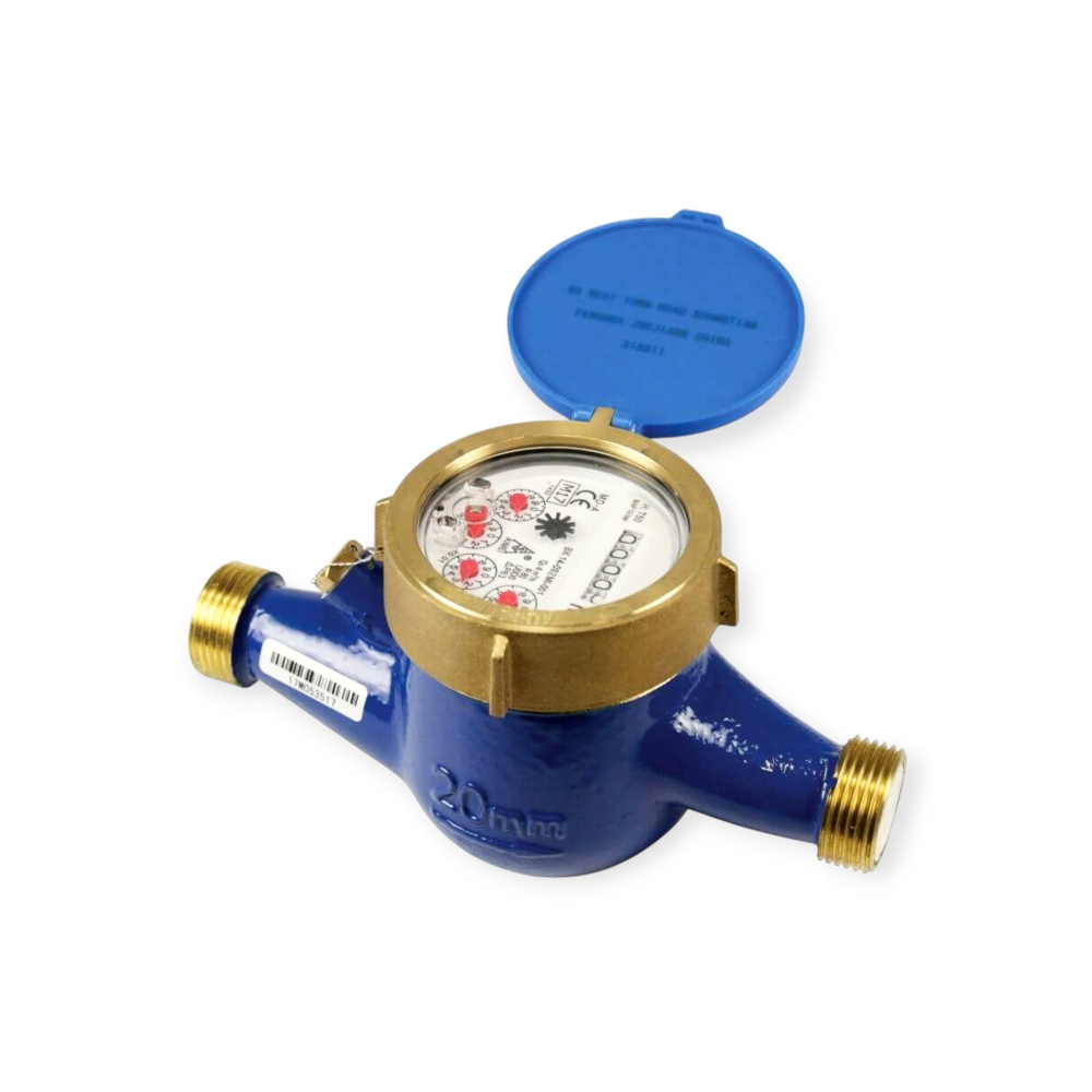 Bild 1 von Profec Wasserzähler TL Multijet – Trockenläufer, Messing, mit Pulsoption, 3/4