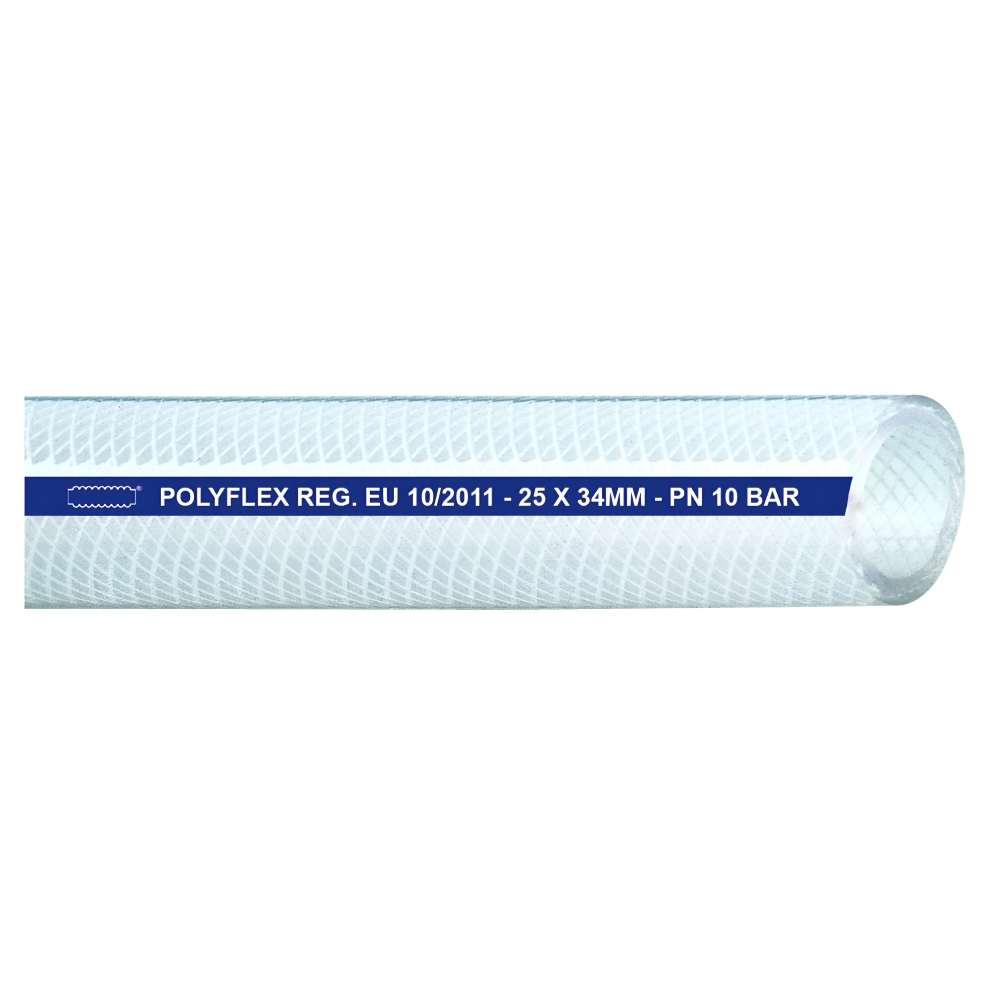 Bild 1 von PVC Luftdruckschlauch lebensmittelecht POLYFLEX  / (Schlauchgröße: Innen x Aussen) 19 x 27 mm