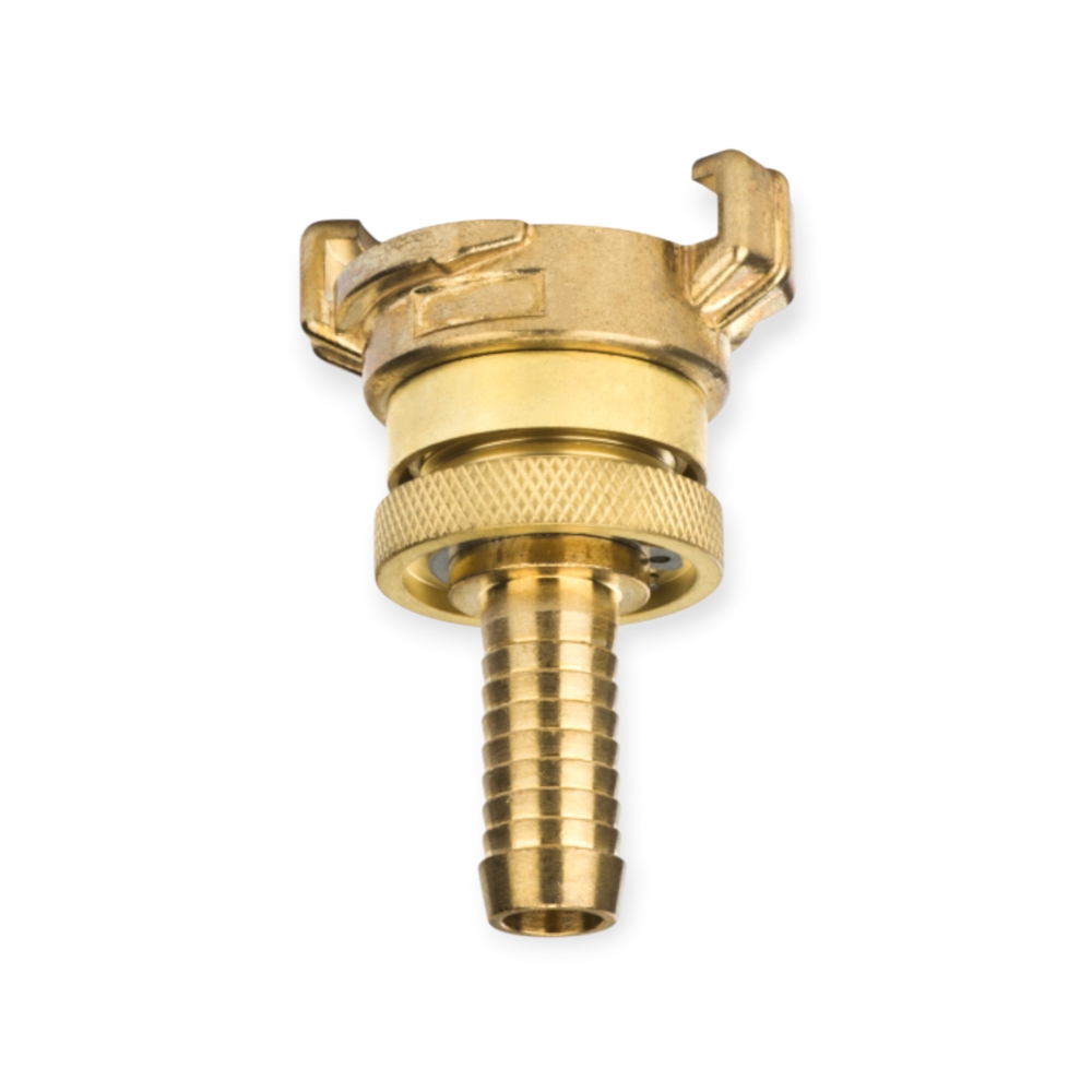 Bild 1 von Wasserschlaucharmatur mit Verschraubungsring und Stutzen – Messing, 40 mm Klaue  / (Klauenweite x Stutzen) 40 x 19 mm