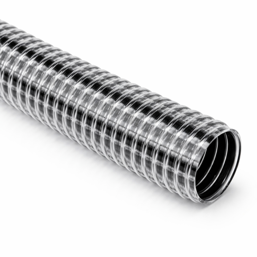 Bild 1 von Wireflex+ Industriesaugschlauch PVC – vakuumfest & flexibel, ID 32–51 mm, 15 m
